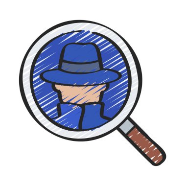 Dolandırıcılık web simgesi vektör çizimi