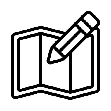 Harita web simgesi vektör illüstrasyonunu düzenle