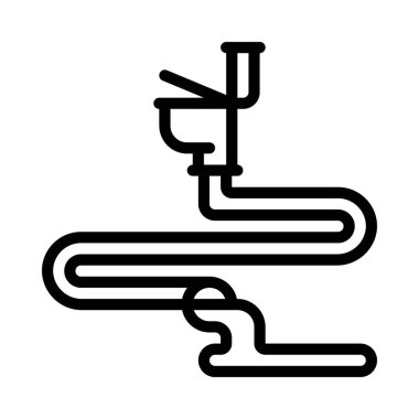 Kanalizasyon Sistemi Web ikonu vektör çizimi