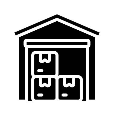 Tam Depo simgesi, vektör illüstrasyonu 