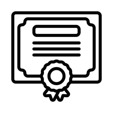 Sertifika simgesi, vekto illüstrasyonu