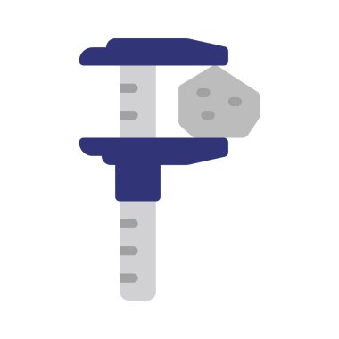 Kaya Ölçümü Calliper Web simgesi vektör çizimi