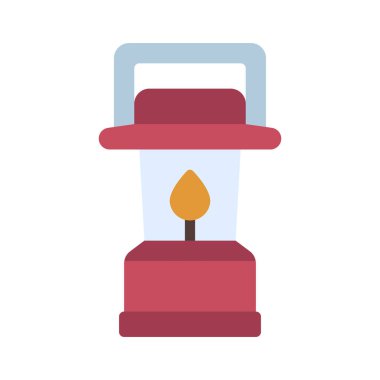 Kamp Feneri Web simgesi vektör illüstrasyonu