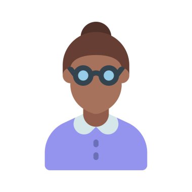 Yaşlı kadın web simgesi vektör illüstrasyonu