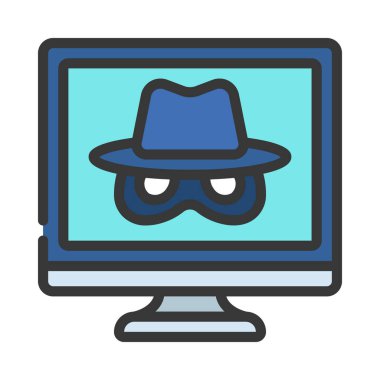 Casus Bilgisayar simgesi, vektör illüstrasyonu 