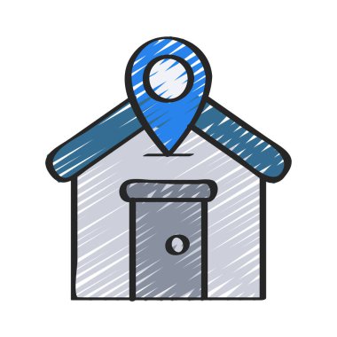 ev yeri kutsal kişilerin resmi, vektör çizim 