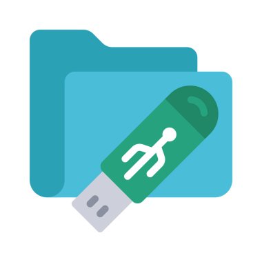 USB Dizin simgesi, vektör illüstrasyonu 
