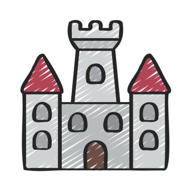 Kale simgesi. Vektör çizim 