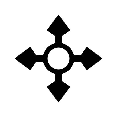  Dört Nokta Fırlatma Bıçağı Ağ ikonu vektör çizimi