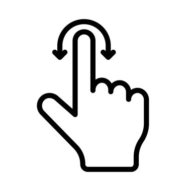 Bir Parmak Döndürme Ağ ikonu vektör çizimi