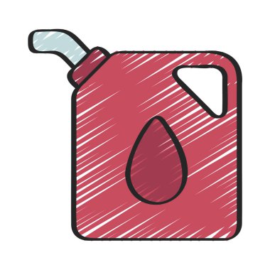 Benzin kutusu ikon vektör illüstrasyonu