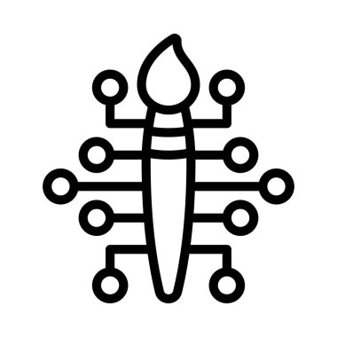 Dijital Sanatçı Web simgesi vektör illüstrasyonu