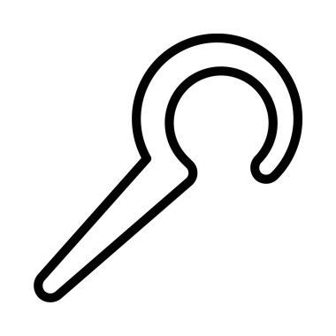 Ahşap Asa Ağ ikonu vektör illüstrasyonu