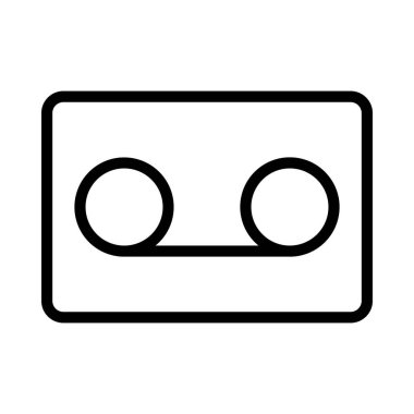 Kaset Teybi Web simgesi vektör illüstrasyonu