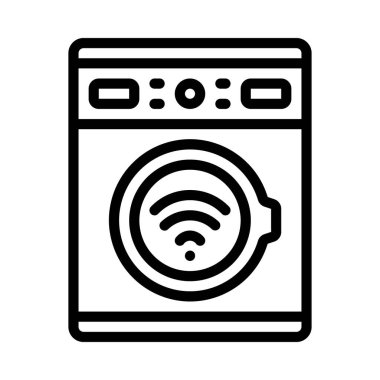 çamaşır makinesi ikon vektör çizimi