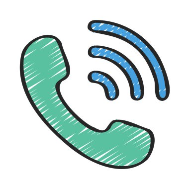 telefon çağrısı web simgesi vektör illüstrasyonu