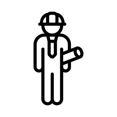 Site Yöneticisi Kişi Web simgesi vektör illüstrasyonu