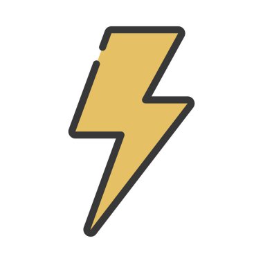 Aydınlatma Bolt sembolü izole edilmiş sembol çizimi