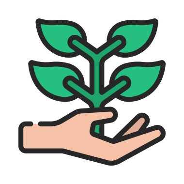 Elle Büyüme Ağı ikonu vektör illüstrasyonuName