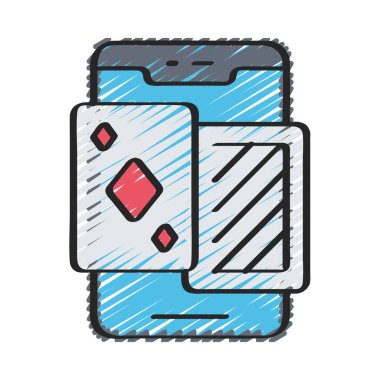 Mobil Kart Oyun simgesi, vektör illüstrasyonu basit tasarım