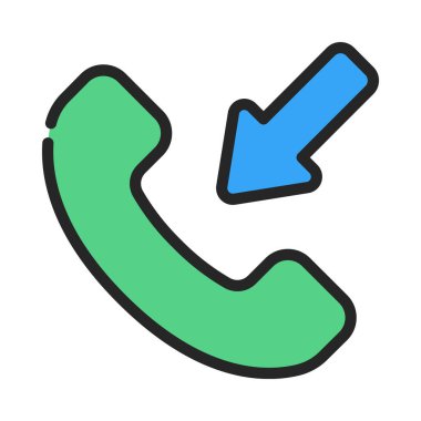 Gelen Telefon Çağrısı ikon vektör çizimi 