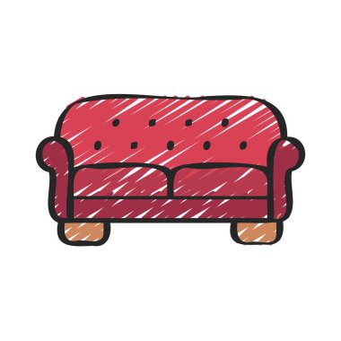  kanepe ikonu vektör illüstrasyonu 