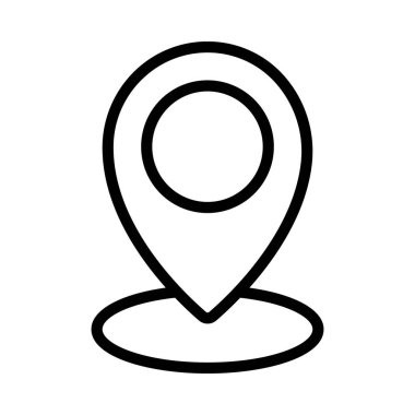Basit konum simgesi, vektör illüstrasyonu
