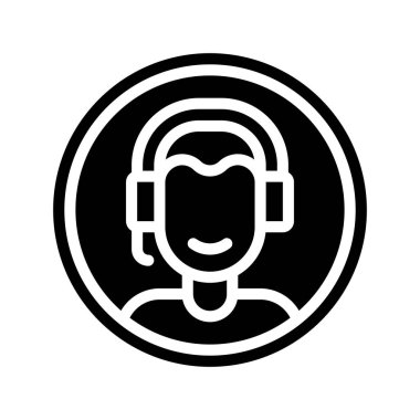 Oyuncu Profili simgesi, vektör illüstrasyonu basit tasarım