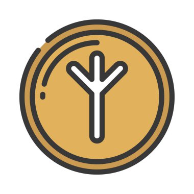 Bozuk para simgesi, vektör illüstrasyonu basit tasarım