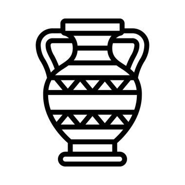 Aztek Vazosu Web simgesi vektör illüstrasyonu