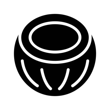 Hindistan cevizi simgesi vektör çizimi