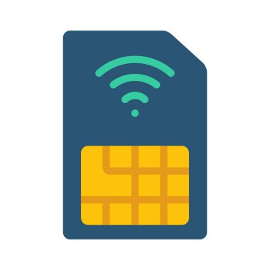 eSim simge vektör illüstrasyon tasarımı