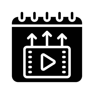 İçerik Yayınlama Shedule web simgesi vektör çizimi
