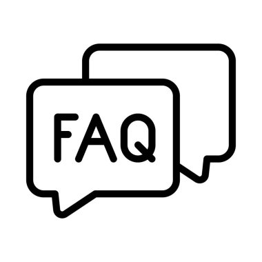 FAQ İki Mesajlar web simgesi vektör illüstrasyonu