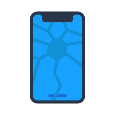 Bozuk Ekran Cep Telefonu Web simgesi çizimi