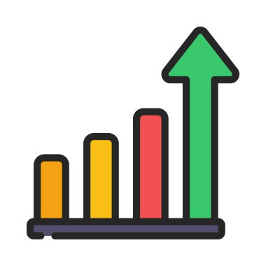 Grafiksel grafik diyagramı simgesi silueti