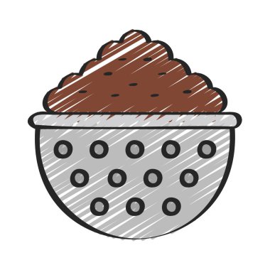 Dirt Sieve web simgesi vektör illüstrasyonu