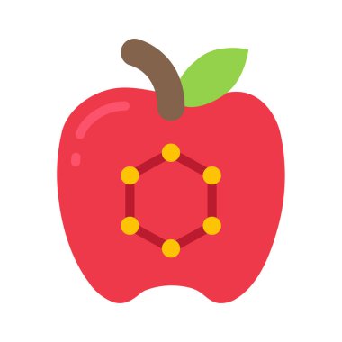 Gıda Ağı ikon vektör illüstrasyonunda nanoteknoloji