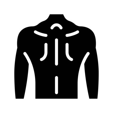 Erkek Sırtı ağ ikonu vektör illüstrasyonu