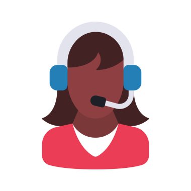 Müşteri Desteği Web simgesi vektör illüstrasyonu