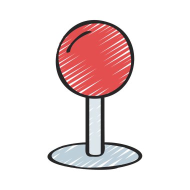 Basit konum simgesi, vektör illüstrasyonu