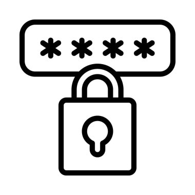 parola simgesi, vektör illüstrasyonu basit tasarım