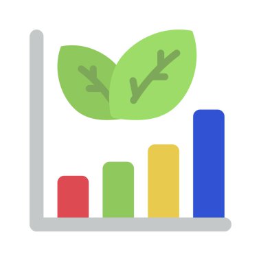 Eko Yatırım simgesi, vektör illüstrasyonu 