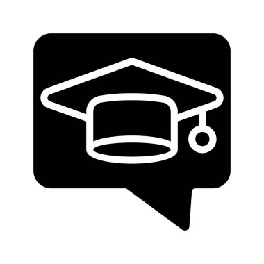 Eğitim İleti simgesi, vektör illüstrasyonu  