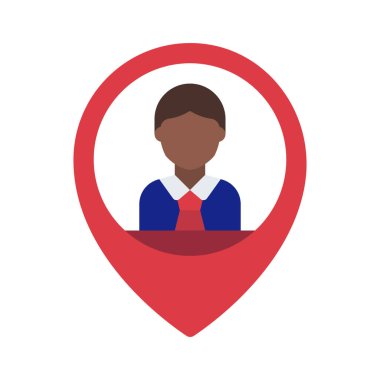 Aday Konumu ikon vektör illüstrasyonu 