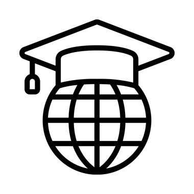 İnternet Eğitimi Web simgesi vektör illüstrasyonu