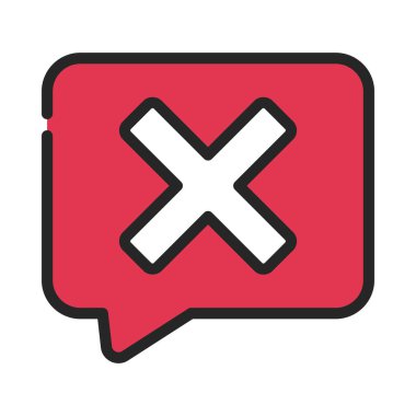 Hatalı İleti simgesi, vektör illüstrasyonu  