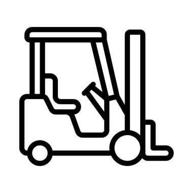 Forklift ağ simgesi vektör çizimi     
