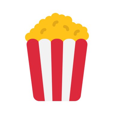 Patlamış mısır Kovası Web simgesi vektör illüstrasyonu