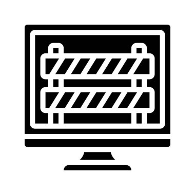 Bilgisayar Tehlike simgesi, vektör çizimi 